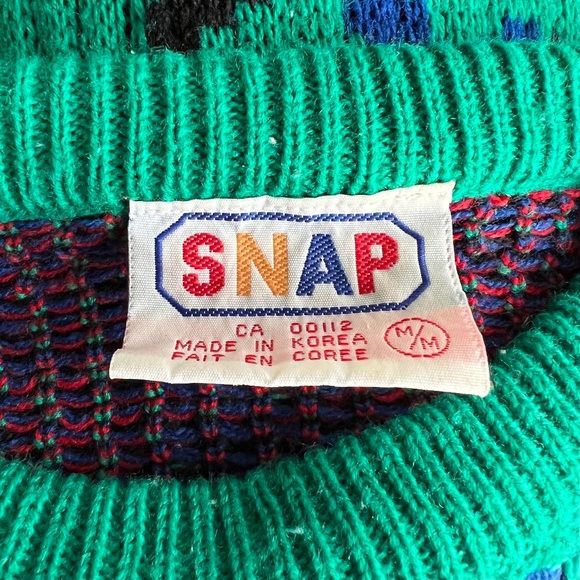 Vintage 80s or 90s eccentric quirky pullover /  knit sweater - Picture 3 of 5